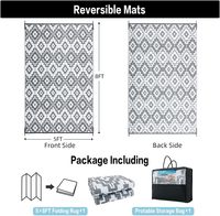 Tapis de sol en PP tissé imperméable, pelucheux, lavable, toutes saisons, sur le thème de la plage, pour le camping en plein air, les voyages et l'utilisation en intérieur