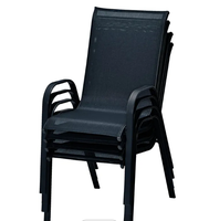 Best-seller Chaise de bistro à armature en acier bon marché Chaise de jardin en maille Chaises de patio d'extérieur
