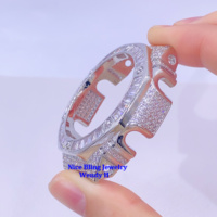 Montre Hip Hop Iced Out GShock GA2100 personnalisée avec lunette en moissanite