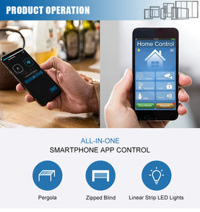 Gazebo Impermeable Motorizado 6x4, Toldo Bioclimático para <span class=keywords><strong>Patio</strong></span>, Pérgola Eléctrica Moderna de Aluminio para Exteriores, Retráctil - Product Image 3