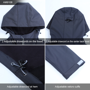 Veste Softshell Tactique Doublée en Polaire pour Homme avec Capuche Manteau de Randonnée Multifonctionnel Imperméable - Product Image 5
