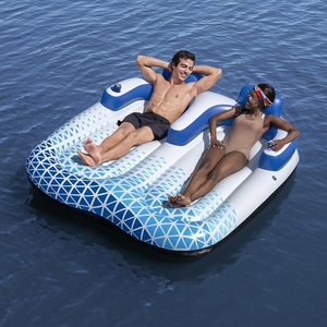 Flotteur gonflable <span class=keywords><strong>de</strong></span> chaise longue <span class=keywords><strong>de</strong></span> piscine pour adulte, radeau flottant <span class=keywords><strong>de</strong></span> bronzage <span class=keywords><strong>de</strong></span> grande plage avec porte-boisson - Product Image 3