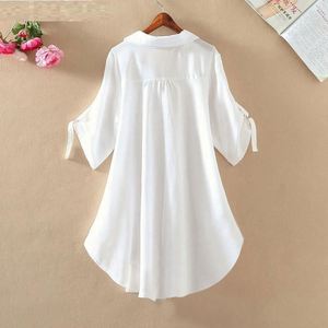 I-0623 Blusa Vintage de Gasa Tejida Tallas Grandes para Mujer, Verano Primavera, con Logo Frontal, Transpirable, Ecológica, Ajuste Regular, Tipo Tank Top - Product Image 6