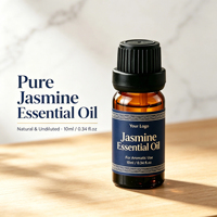 Huile essentielle de jasmin 10 ml, extrait de plante naturel pur, aromathérapie, soin de la peau, OEM, étiquette privée, vente en gros