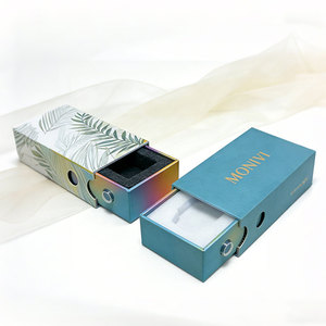 Nouvelle boîte de rangement vide pour atomiseur avec verrouillage enfant à bouton-poussoir, emballage sécurisé avec bouton de sécurité anti-enfant, boîte tiroir en carton couleur intégrale - Product Image 1