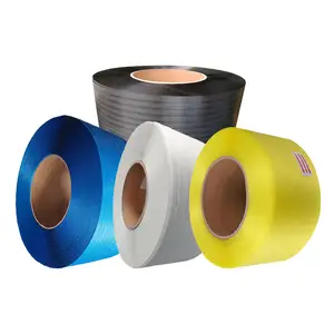 Embossed Good Plasticity PP Strap Belt Plastic Strap Colorful Packing Strapping Roll Yellow Blue Black