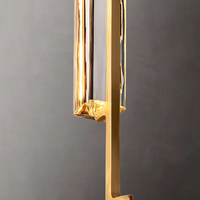 Luminaire suspendu en cristal moderne de 5,5 pouces pour îlot de cuisine, style nordique, petit lustre en laiton et cristal pour salle à manger