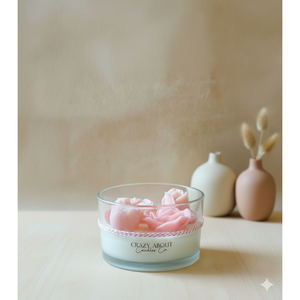 เทียนหอมกุหลาบในโหล ทำด้วยมือจากขี้ผึ้งถั่วเหลือง 16 ออนซ์ - Product Image 4