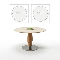 Ensemble de table à manger ronde en bois moderne de luxe avec 6 chaises, écologique et durable pour les salles à manger d'appartements