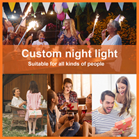 Lampe 3D RGB personnalisée pour Jésus et la Vierge Marie avec haut-parleur Bluetooth, décoration religieuse pour la chambre, lumière de nuit en acrylique LED 7 couleurs