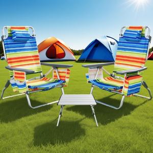 Al por mayor personalizado viaje al aire libre plegable portátil ligero aluminio mochila Camping mar playa sillas plegable Silla de pesca - Product Image 3