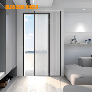 Sistema de <span class=keywords><strong>Puerta</strong></span> <span class=keywords><strong>Corredera</strong></span> de Vidrio Invisible de Estilo Moderno, Montaje en Pared, Riel de Herrajes Completamente Oculto, para Baño y Jardín - Product Image 5