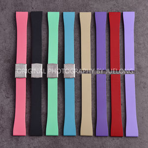 JUELONG 부드러운 CTS FKM 스트랩 16mm 18mm 19mm 20mm 21mm 22mm 사이즈 조절 가능한 고무 시계 밴드 - Product Image 2