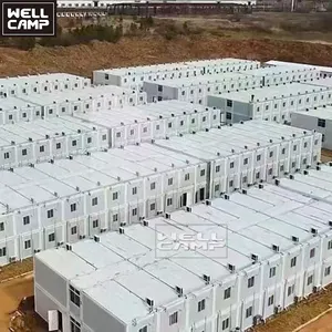 WELLCAMP flat pack container homes factory prefab steel structure office hotel dormitory living container house building