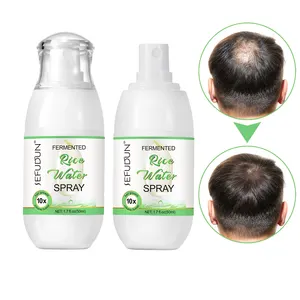 Private Label Natürliche Bio-Anti-Haarausfall-Behandlung Nachwachsen Fermentiertes Reiswasser spray Verdicken Sie das Haarwuchs öl Serum