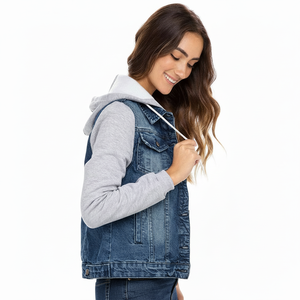 Chaqueta Vaquera Transpirable de Nuevo Diseño para Mujer con Mangas Largas, Alta Calidad, Barata, al por Mayor, Informal - Product Image 1