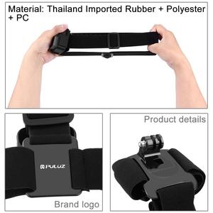 สายรัดยืดหยุ่น puluz สายรัดศีรษะปรับได้สำหรับกล้อง GoPro Insta360หนึ่ง R <span class=keywords><strong>DJI</strong></span> OSMO Action และกล้องแอคชั่นอื่นๆ - Product Image 4