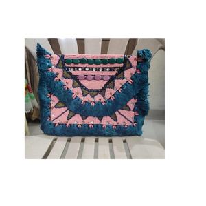 Sac messager en toile pour femme, design bohème indien, fait à la main, élégant, pochette à bandoulière pour les soirées, les courses, les fêtes, vente en gros - Product Image 4