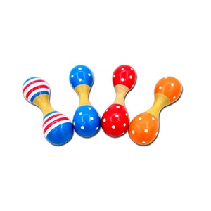 Maracas en bois colorées Montessori, instruments de musique éducatifs, jouets à hochet pour bébé, instrument de percussion Orff - Product Image 6