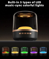 Haut-parleur sans fil avec subwoofer, lumière ambiante RGB, design transparent, mini haut-parleur audio portable, couleur personnalisée de haute qualité