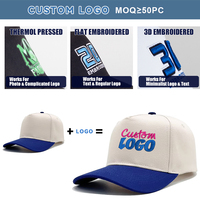 Casquettes de baseball unisexes classiques personnalisées avec logo, en polyester et coton de haute qualité, bicolores uniques, pour l'extérieur, à 5 panneaux, vente en gros, chapeaux de sport