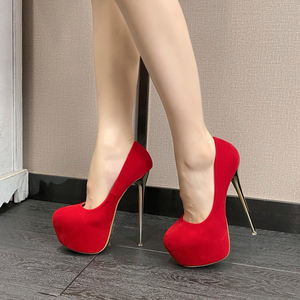 Nuovi tacchi alti a spillo da donna Sexy tacco sottile pump con chiusura Slip-on scarpe eleganti da donna con plateau tacchi alti - Product Image 4