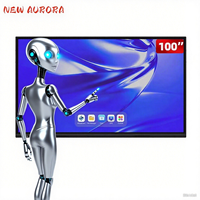 Pizarra Interactiva Inteligente con Pantalla Plana LCD 4K UHD de Fábrica OEM ODM, 55/65/75/86/98/110 Pulgadas, Sistema Operativo Android/Windows, Montaje en Pared, para Exteriores