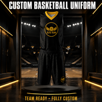 Maillot de basket-ball personnalisé sublimé, séchage rapide, respirant, noir et jaune, en polyester, pour hommes et jeunes, vente en gros