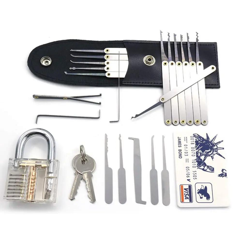 OEM ODM stainless steel blue single hook Unlocking lock pick set locksmith tool