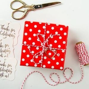 Custom Eco-Friendly Recyclable <b>Red</b> Polka Dot Coated <b>Paper</b> Roll Double-Sided Waterproof Art <b>Paper</b> for Gift Craft Packaging - Product Image 5