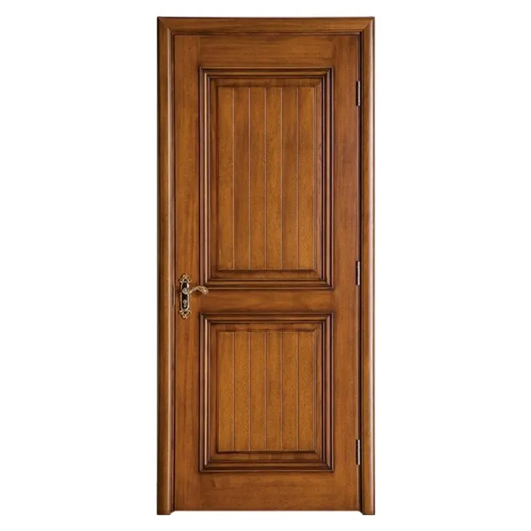 أبواب أمامية داخلية من الخشب الصلب بتصميم مخصص عالي الجودة