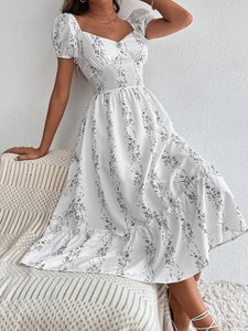 Ingrosso a <span class=keywords><strong>fiori</strong></span> lunghi abiti da donna Sexy da ragazza su misura Oem estate Vestido bianco floreale Casual elegante abito lungo da donna - Product Image 2