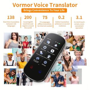 Traducteur vocal instantané Z2 AI, <span class=keywords><strong>portable</strong></span>, écran tactile de 3,1 pouces, traduction en temps réel avec enregistrement, idéal pour les voyages, l'apprentissage et les réunions - Product Image 3