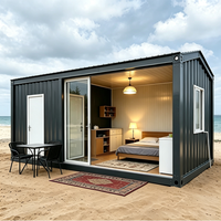 Conteneurs préfabriqués de 20 pieds, bureau modulaire, maison en conteneurs, aménagement personnalisé, dortoir pour le personnel scolaire, utilisation comme villa de plage