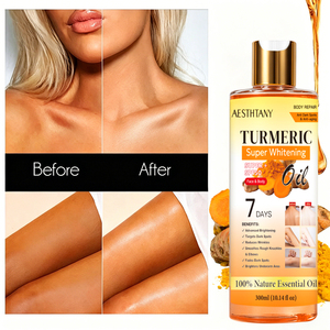 AESTHTANY <span class=keywords><strong>Olio</strong></span> Essenziale Puro di Curcuma Schiarente 300ml Grado Terapeutico Rassodante <span class=keywords><strong>Olio</strong></span> da <span class=keywords><strong>Massaggio</strong></span> alle Erbe <span class=keywords><strong>per</strong></span> la Pelle - Product Image 2