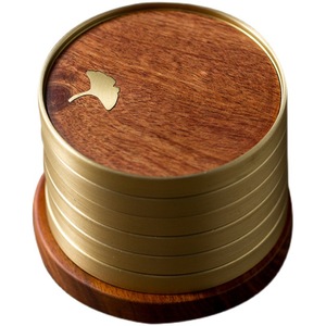 Wooden Teacup Coaster Round Heat Insulating For Kung Fu <b>Tea</b> <b>Set</b> Afternoon <b>Tea</b> Use - Product Image 5