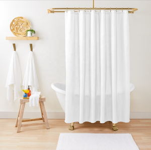 <span class=keywords><strong>Rideau</strong></span> <span class=keywords><strong>de</strong></span> <span class=keywords><strong>douche</strong></span> <span class=keywords><strong>en</strong></span> polyester blanc vierge pour sublimation, imperméable, ignifuge, lourd, pour la salle <span class=keywords><strong>de</strong></span> bain, le mariage, la décoration <span class=keywords><strong>de</strong></span> la maison - Product Image 2