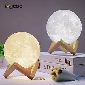 IMYCOO, venta al por mayor, proyector para el hogar, Luna 3D, luz nocturna para niños, precio de fábrica, batería recargable, lámpara de Decoración de mesa Led