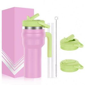 Bouteille d'eau isotherme de créateur en acier inoxydable à double paroi avec sangle – Vente en gros - Product Image 2