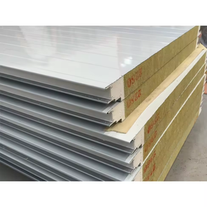 75mm chất lượng cao chống cháy cho lợp cách nhiệt đá len Sandwich <span class=keywords><strong>Panel</strong></span> tấm Tường cho các dự án kỹ thuật - Product Image 4