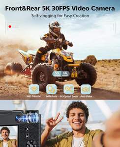 Appareil photo numérique 2026 avec flash LED, caméscope <span class=keywords><strong>Super</strong></span> 5K, caméra optique HD de haute qualité 64MP pour diffusion vidéo en direct - Product Image 5