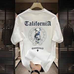 BOTTCOOLA T-shirt da Uomo a Maniche Corte in Puro Cotone 190G Traspirante, Stile Retrò, Girocollo, Vestibilità Ampia, Casual - Vendita all'Ingrosso - Product Image 4