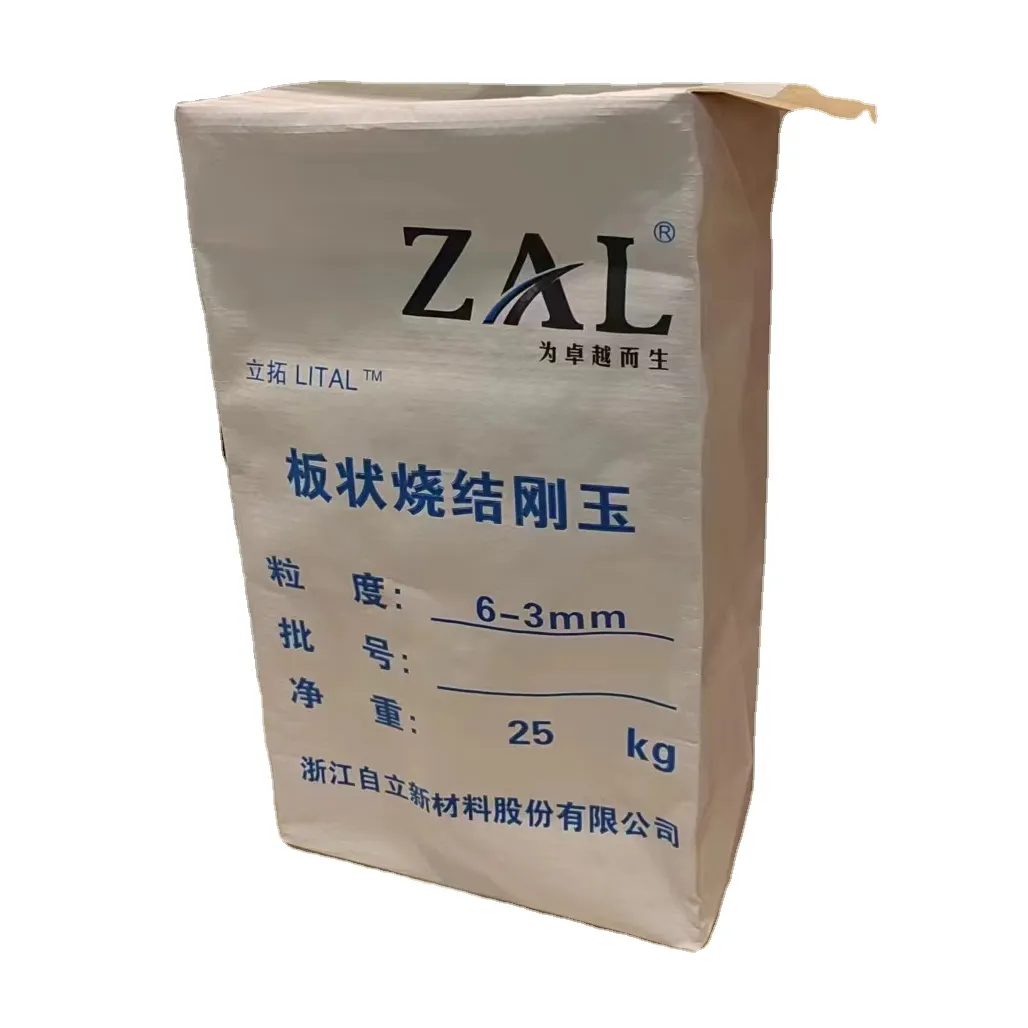 Custom Printing Singapore Adhesive Packaging Bag Custom Logo 25kg 50kg Kraft Paper Valve Cement Bag Wholesale