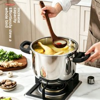 Couvercle de casserole à pression en acier inoxydable 201 épaissi, compatible avec les cuisinières à induction et à gaz, anti-explosion, non revêtu