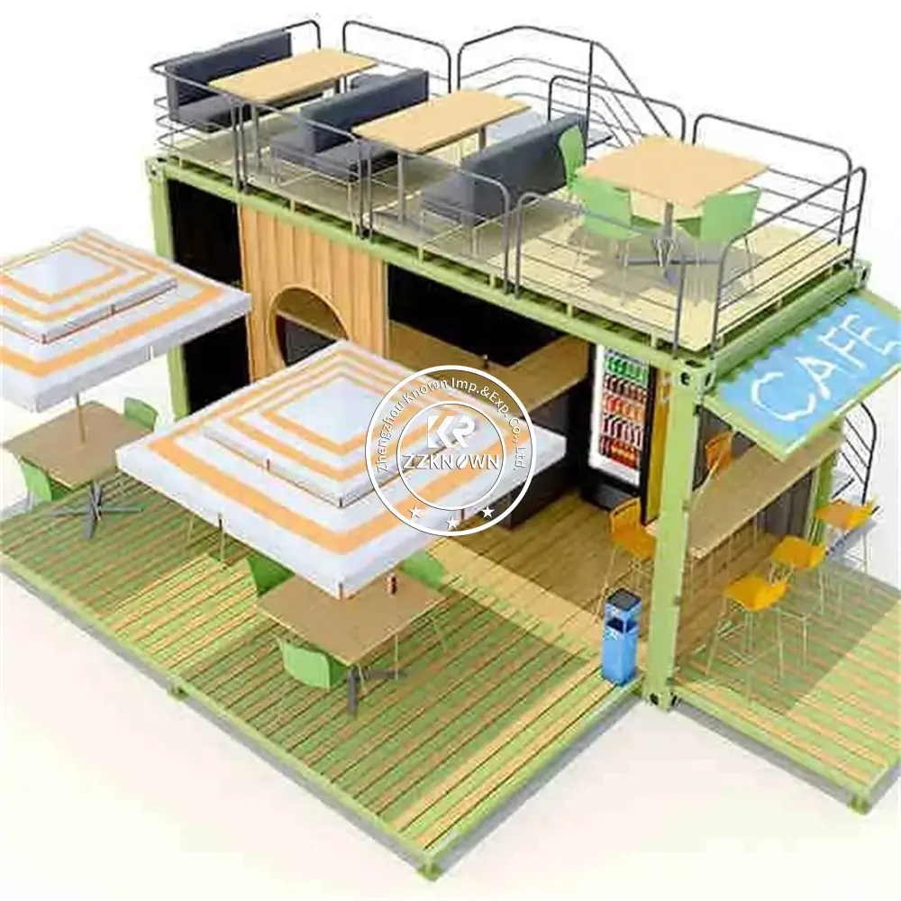 Pra-buat disesuaikan terbaik Mobile Transport Bar kedai kopi kontainer restoran 20 kaki 40ft Modular rumah