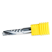 SLANK mata bor 3.175mm, pemotong penggilingan Slot hiu 2 seruling lurus karbida untuk kayu CNC Router bit