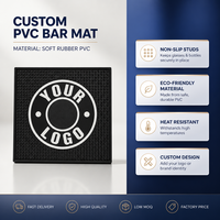 Tapis de bar en caoutchouc PVC souple personnalisé avec logo, grande taille, antidérapant et imperméable, idéal pour les fêtes - Prix usine, vente en gros