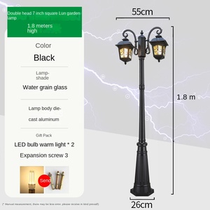 โคมไฟสวนเหล็กติดผนังภายนอก พร้อมหลอดไฟ LED แก้วสีขาวอบอุ่น 2700K IP66 หลอดไฟ A19 แบบไม่ถอดได้ ใช้ไฟ AC 220V ติดตั้งแบบฝัง พร้อมเซ็นเซอร์ตรวจจับความเคลื่อนไหว - Product Image 3