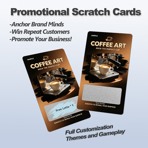 Cartes à gratter personnalisées <span class=keywords><strong>en</strong></span> gros pour usine, cartes à <span class=keywords><strong>prix</strong></span>, cartes à gratter d'activités DIY pour la promotion des cafés - Product Image 4