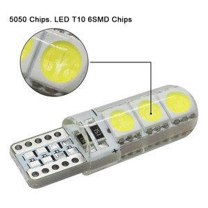 Super lumineux 12V T10 W5W LED voiture ampoule 6SMD <span class=keywords><strong>clignotant</strong></span> pour intérieur dôme lecture plaque d'immatriculation en blanc bleu rouge - Product Image 5